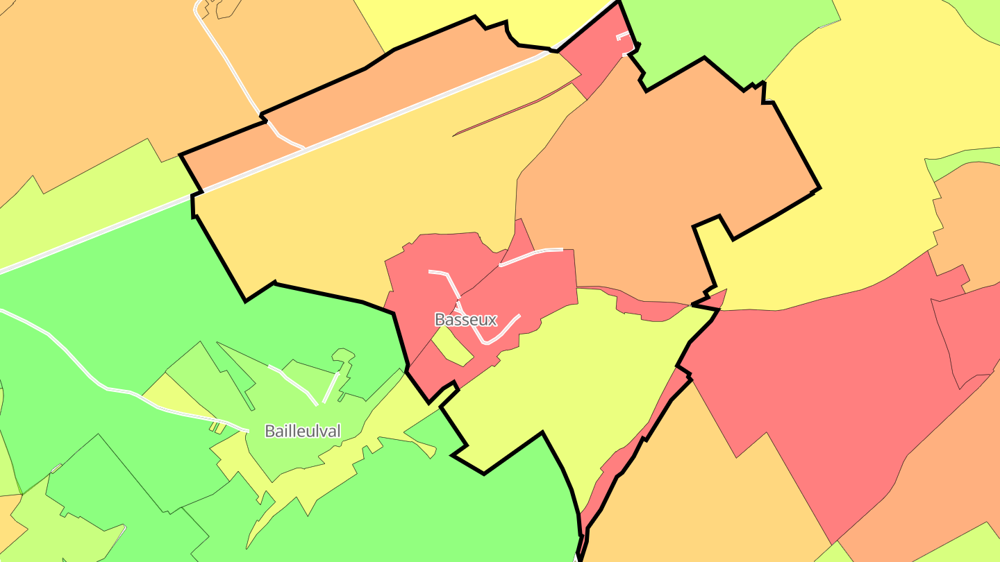 Carte des prix de l'immobilier Basseux