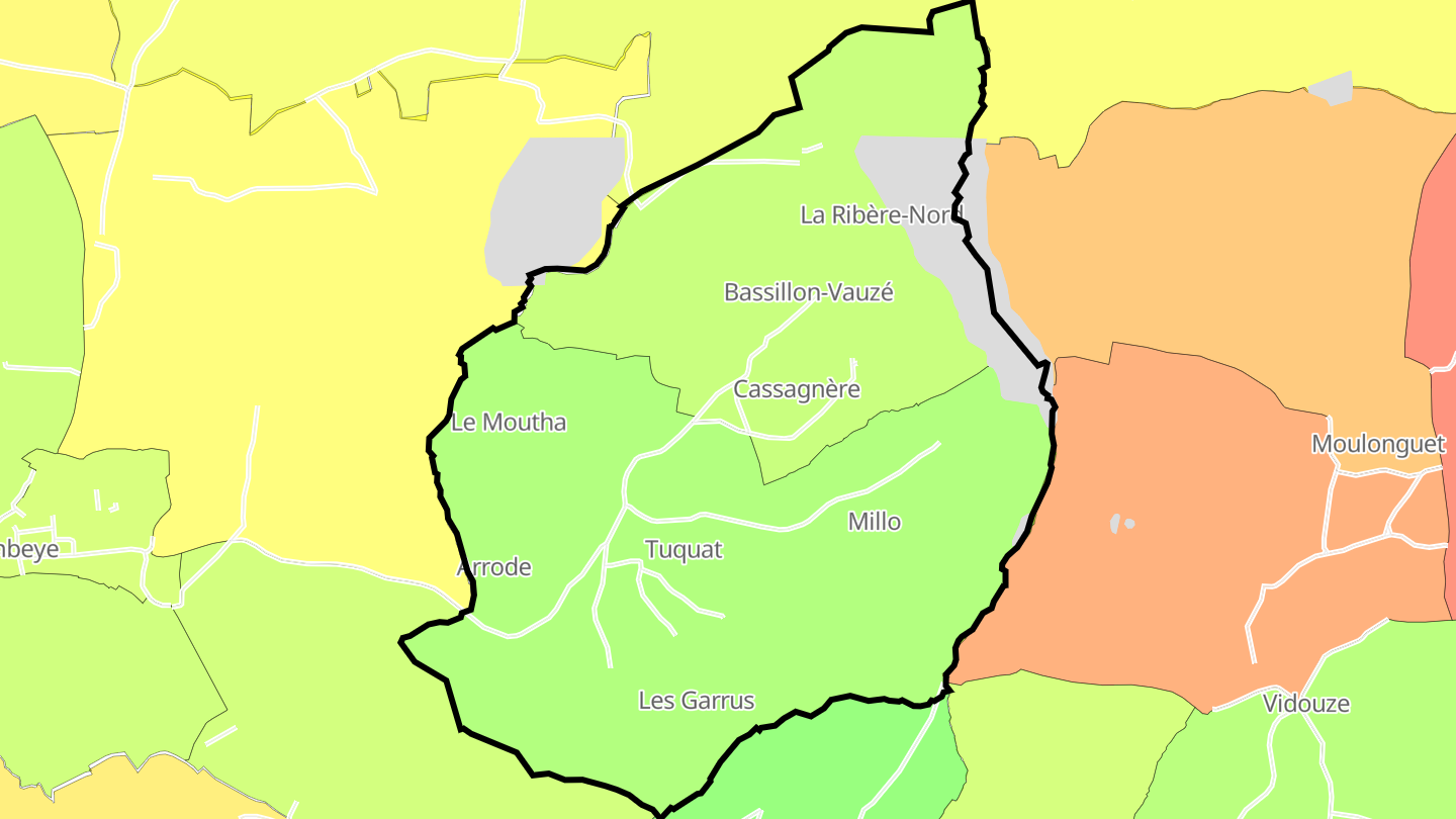 Carte des prix de l'immobilier Bassillon-Vauzé