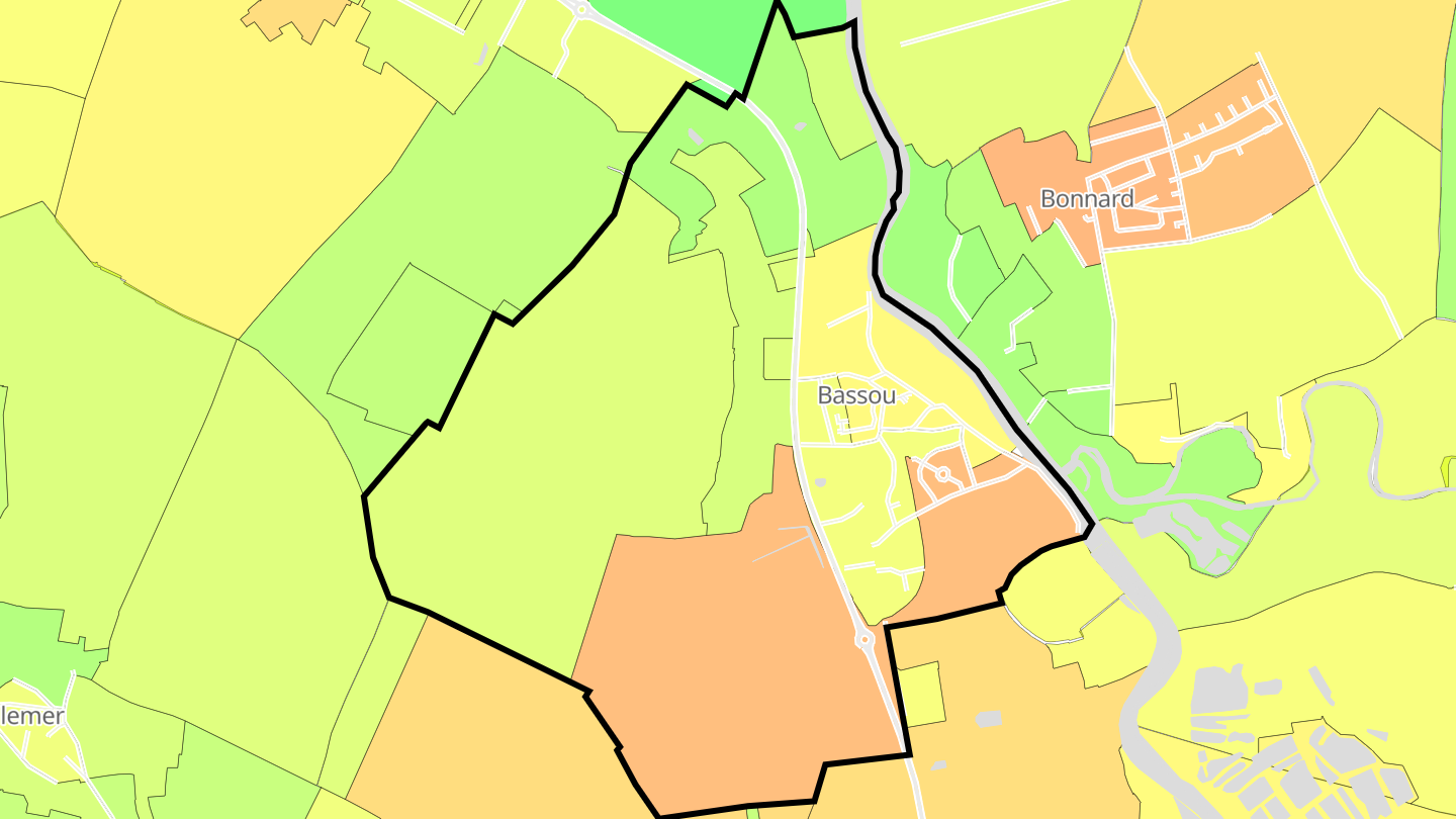 Carte des prix de l'immobilier Bassou