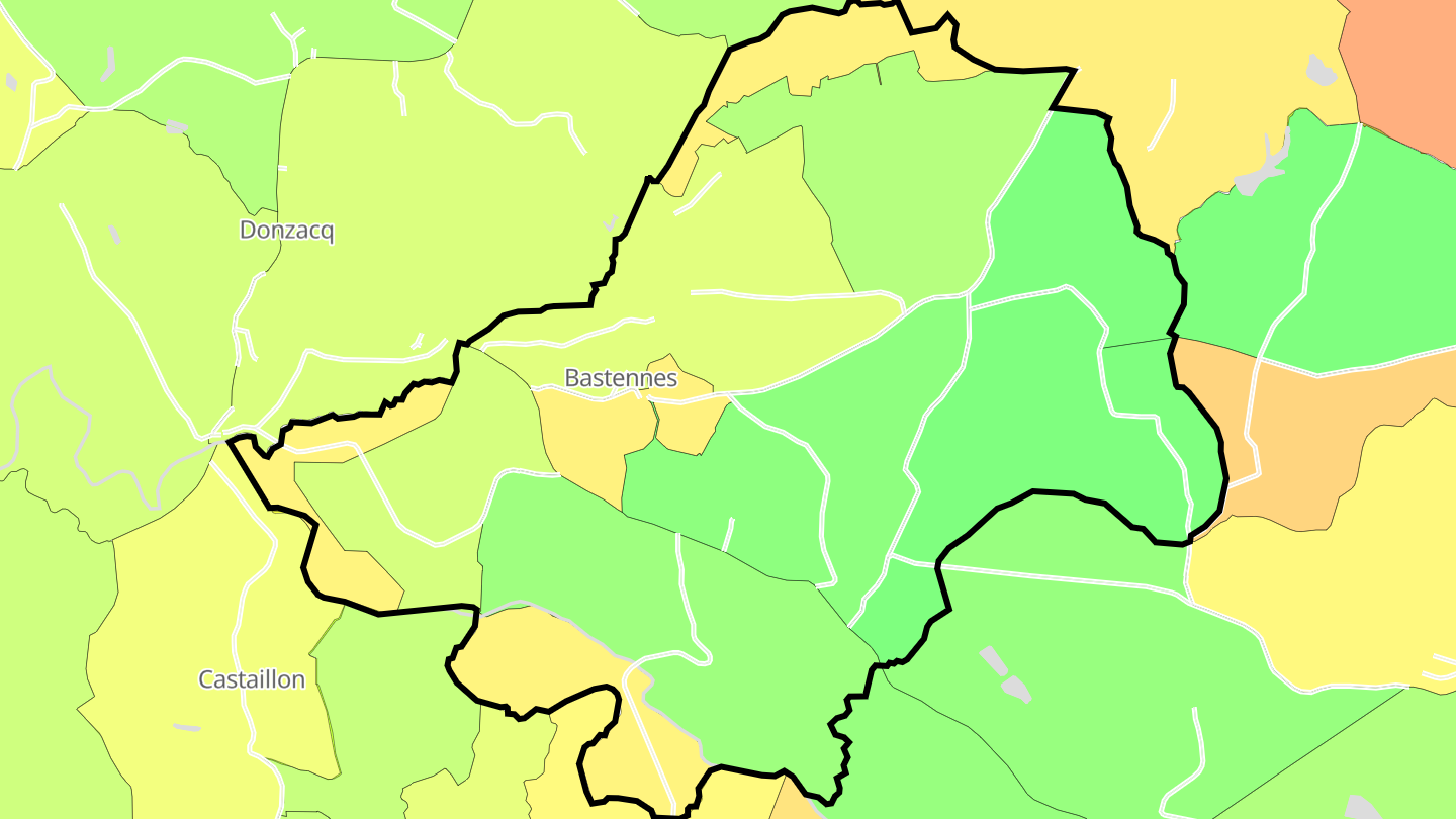 Carte des prix de l'immobilier Bastennes