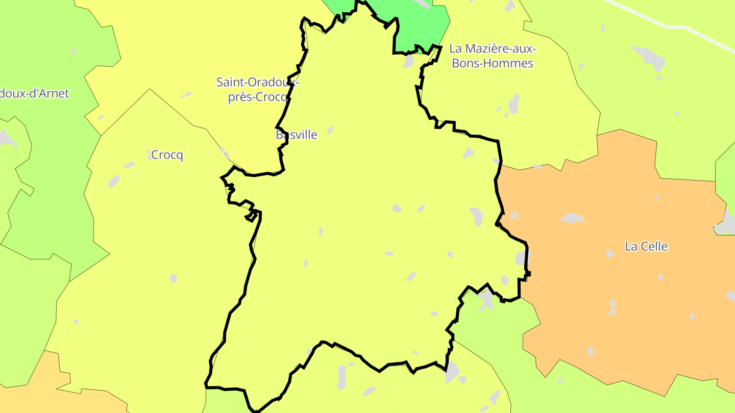 Carte des prix de l'immobilier Basville