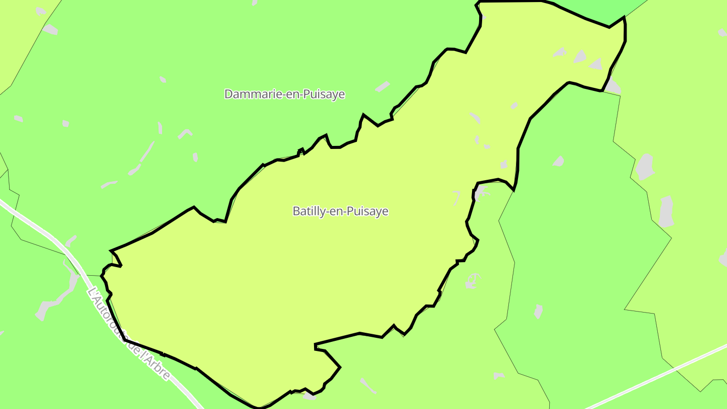 Carte des prix de l'immobilier Batilly-en-Puisaye