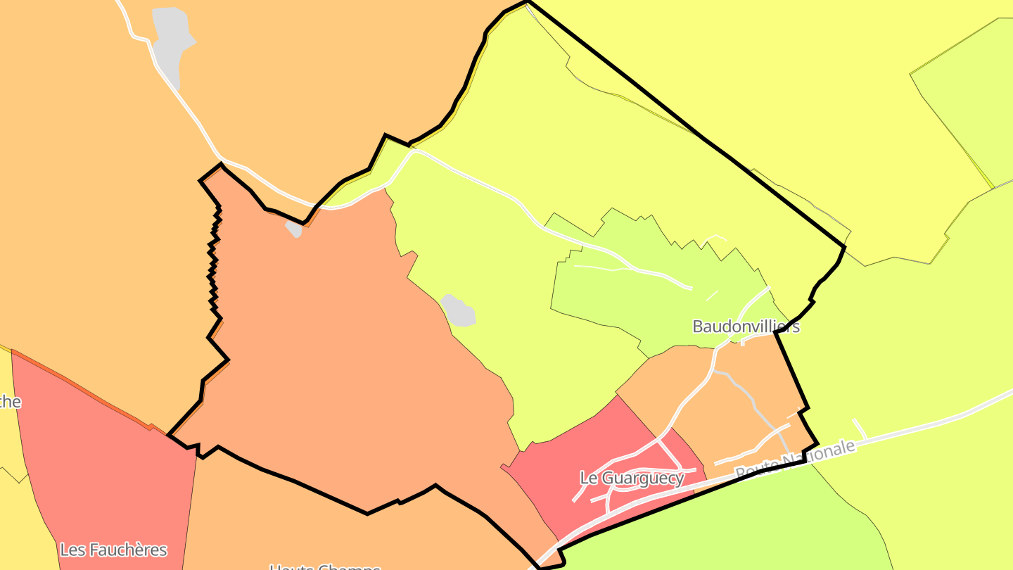 Carte des prix de l'immobilier Baudonvilliers