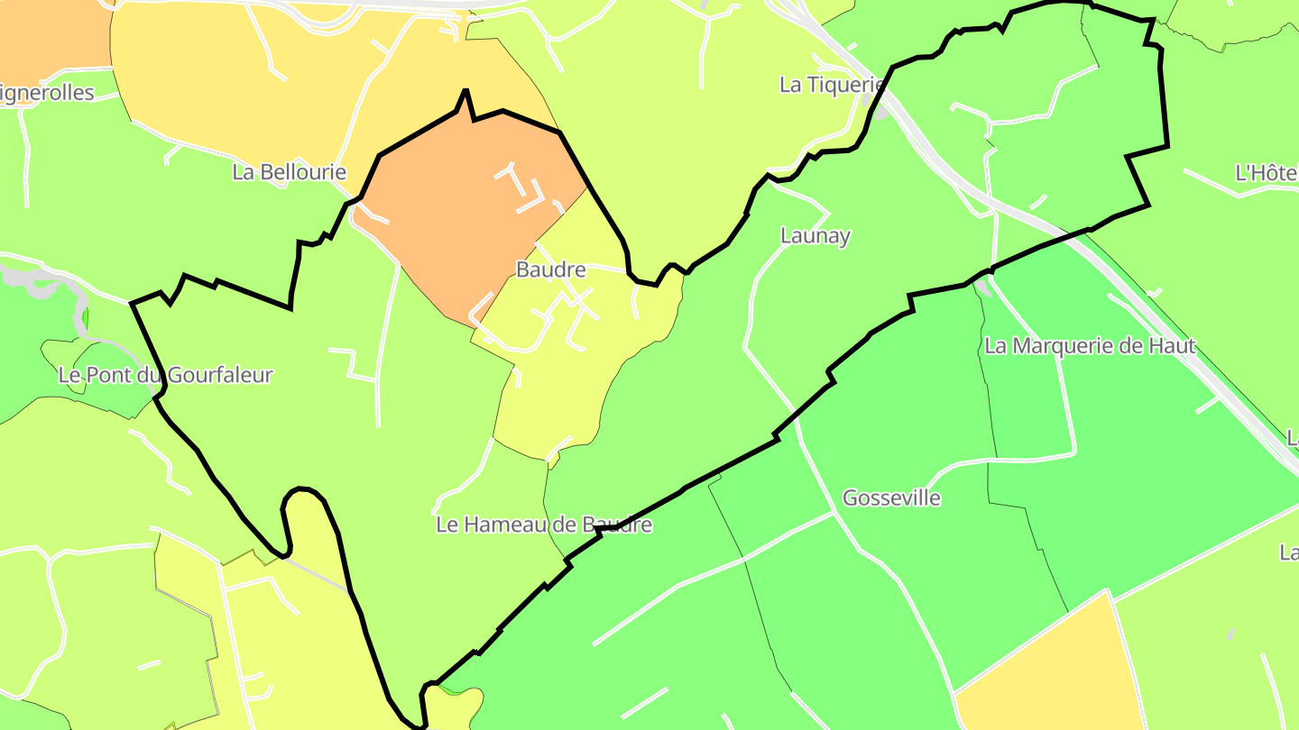 Carte des prix de l'immobilier Baudre