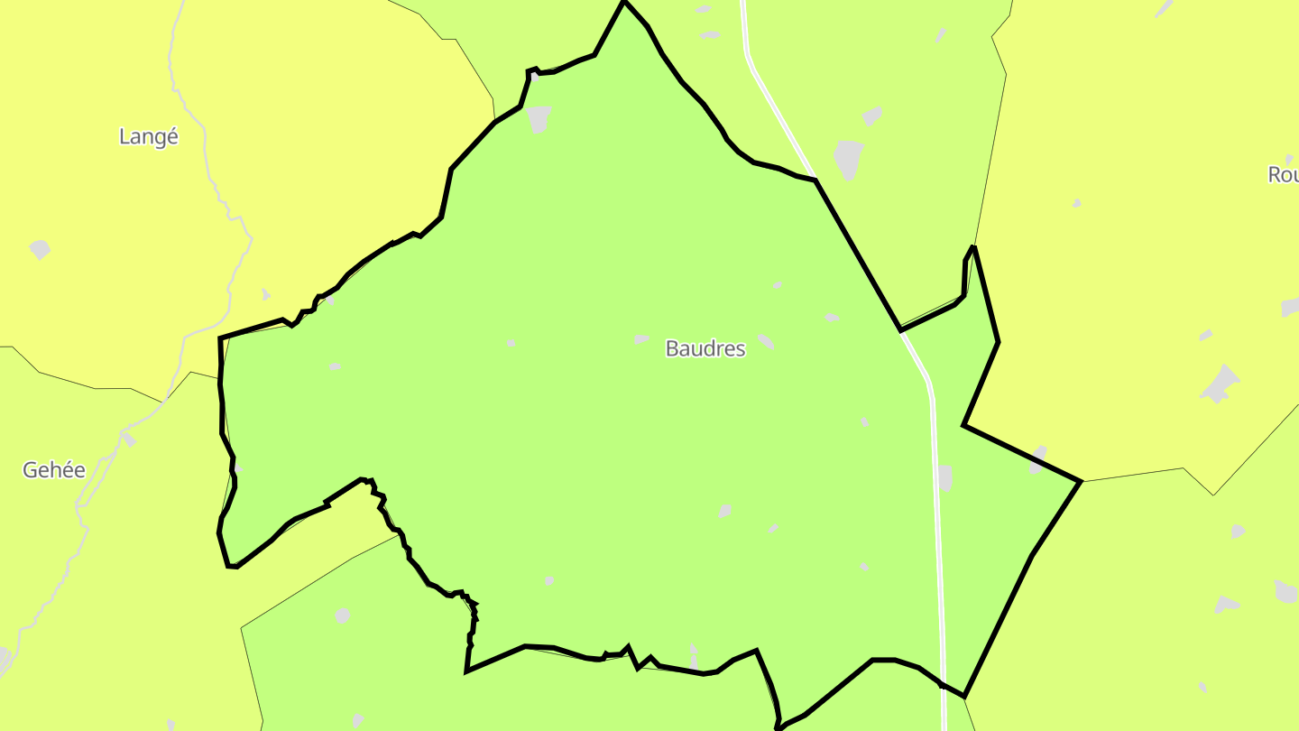 Carte des prix de l'immobilier Baudres