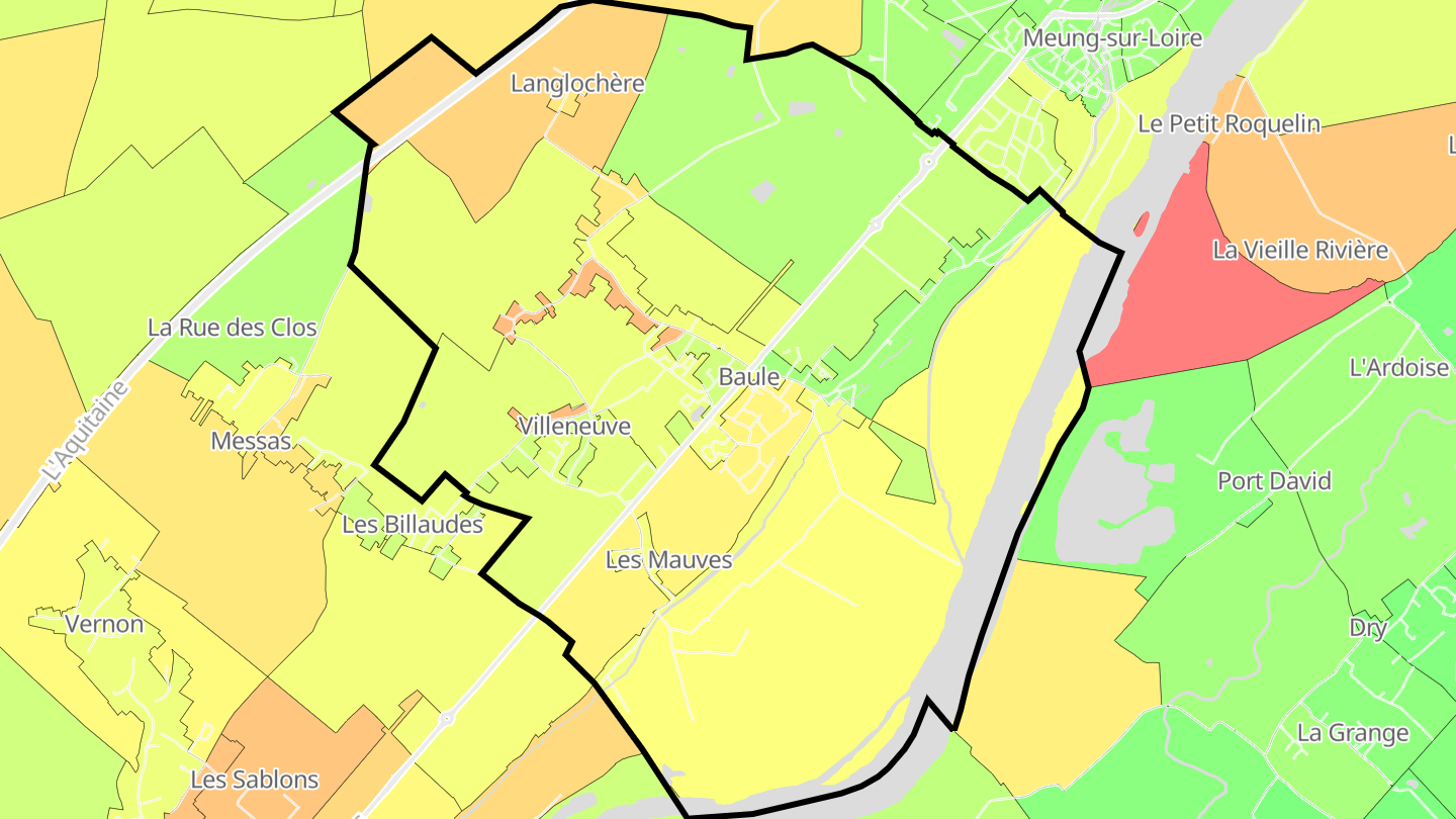 Carte des prix de l'immobilier Baule