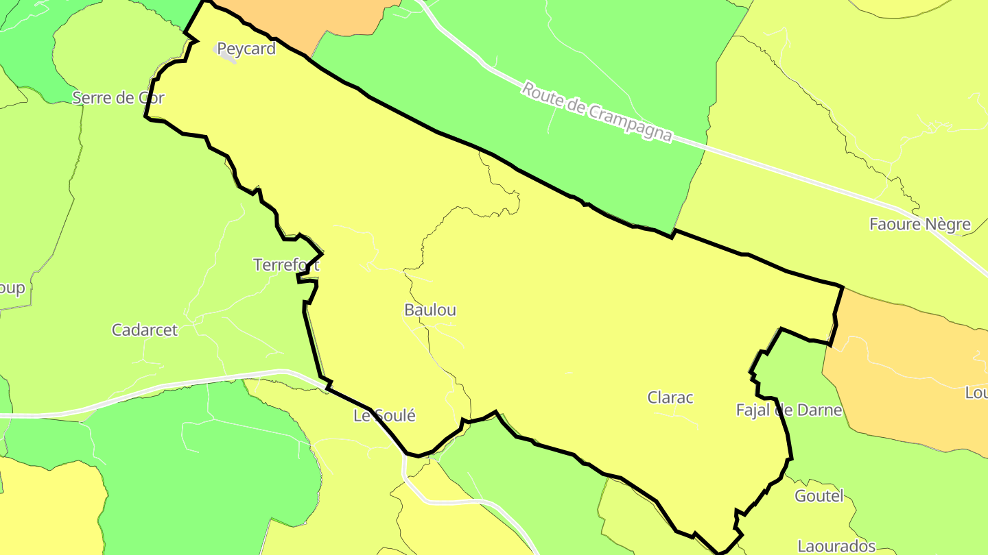 Carte des prix de l'immobilier Baulou