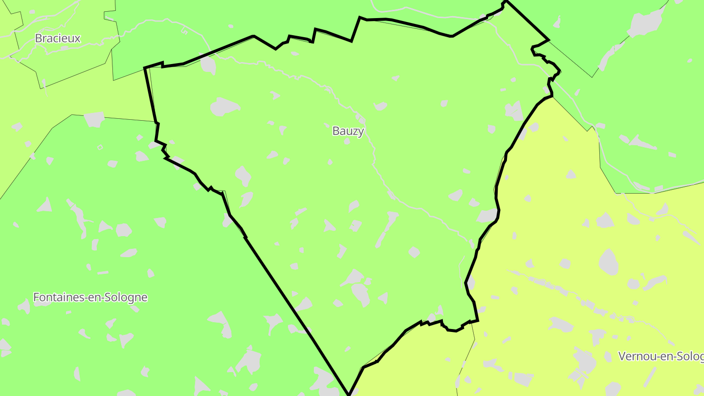 Carte des prix de l'immobilier Bauzy