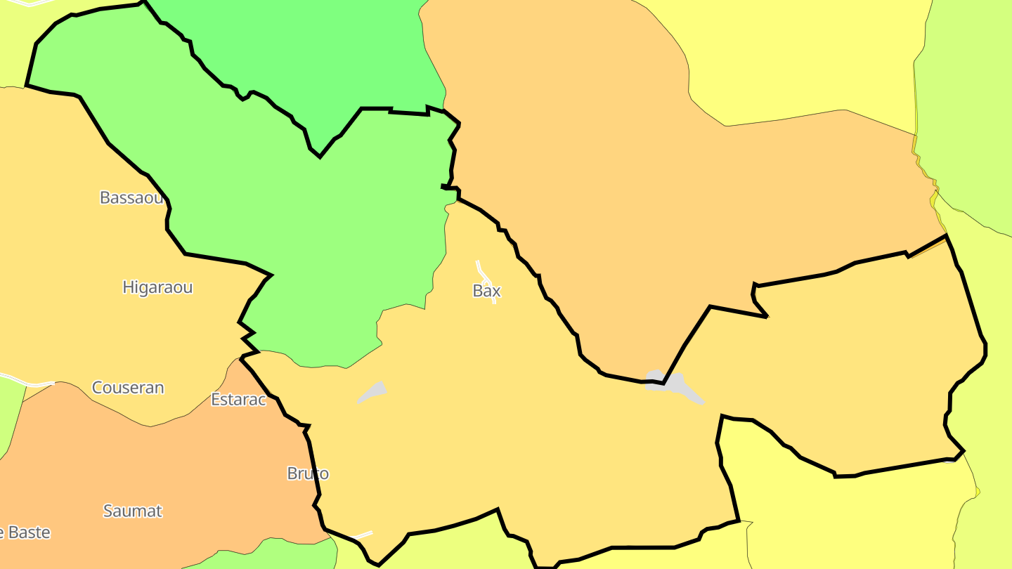 Carte des prix de l'immobilier Bax