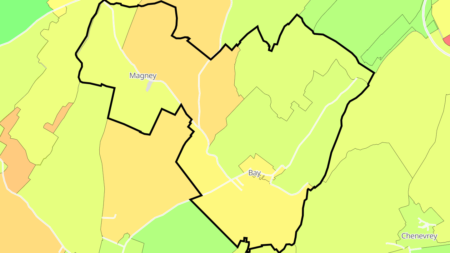 Carte des prix de l'immobilier Bay