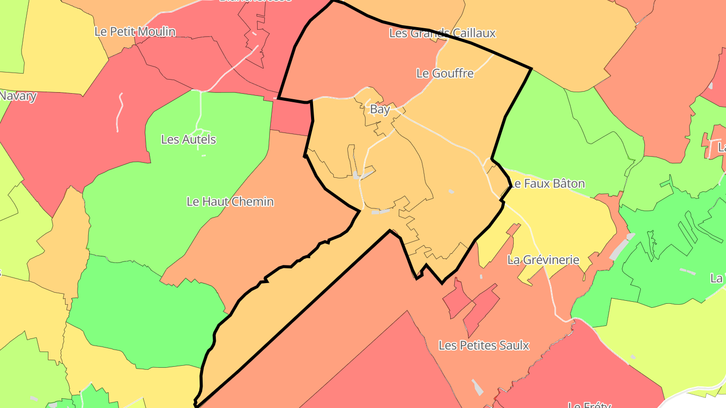 Carte des prix de l'immobilier Bay