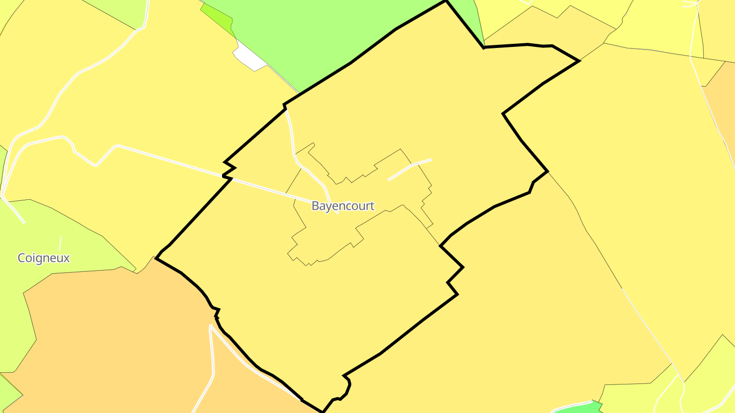 Carte des prix de l'immobilier Bayencourt
