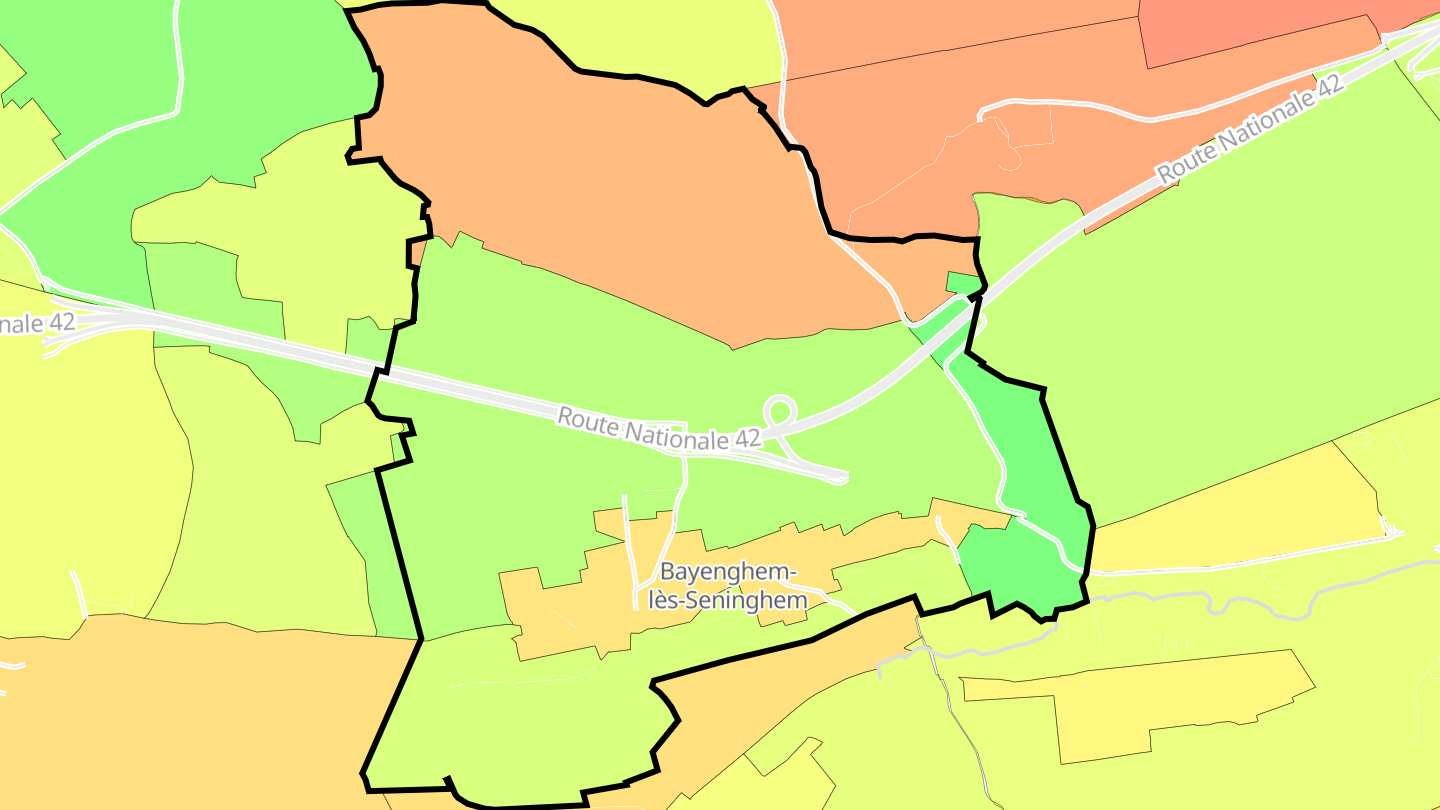 Carte des prix de l'immobilier Bayenghem-lès-Seninghem