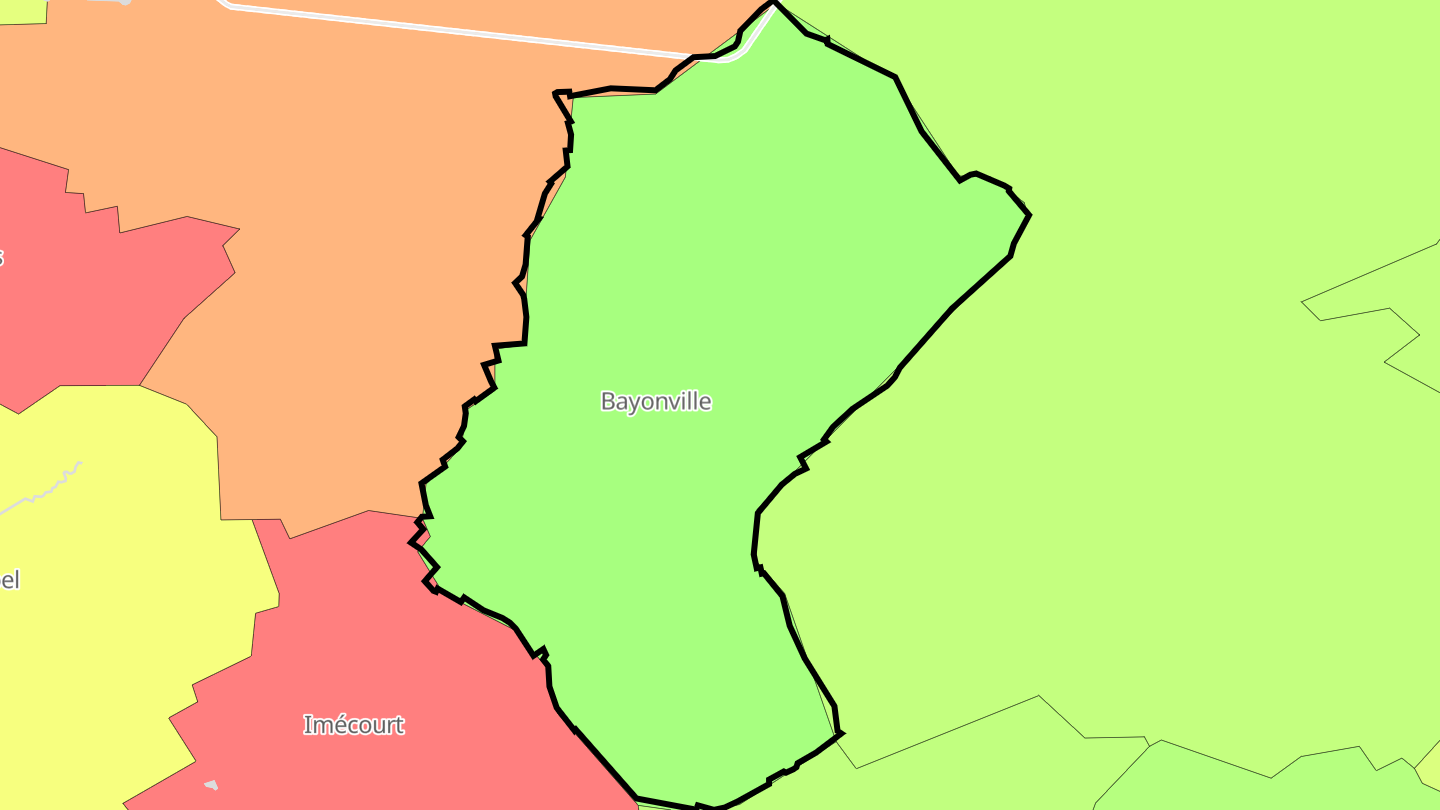 Carte des prix de l'immobilier Bayonville