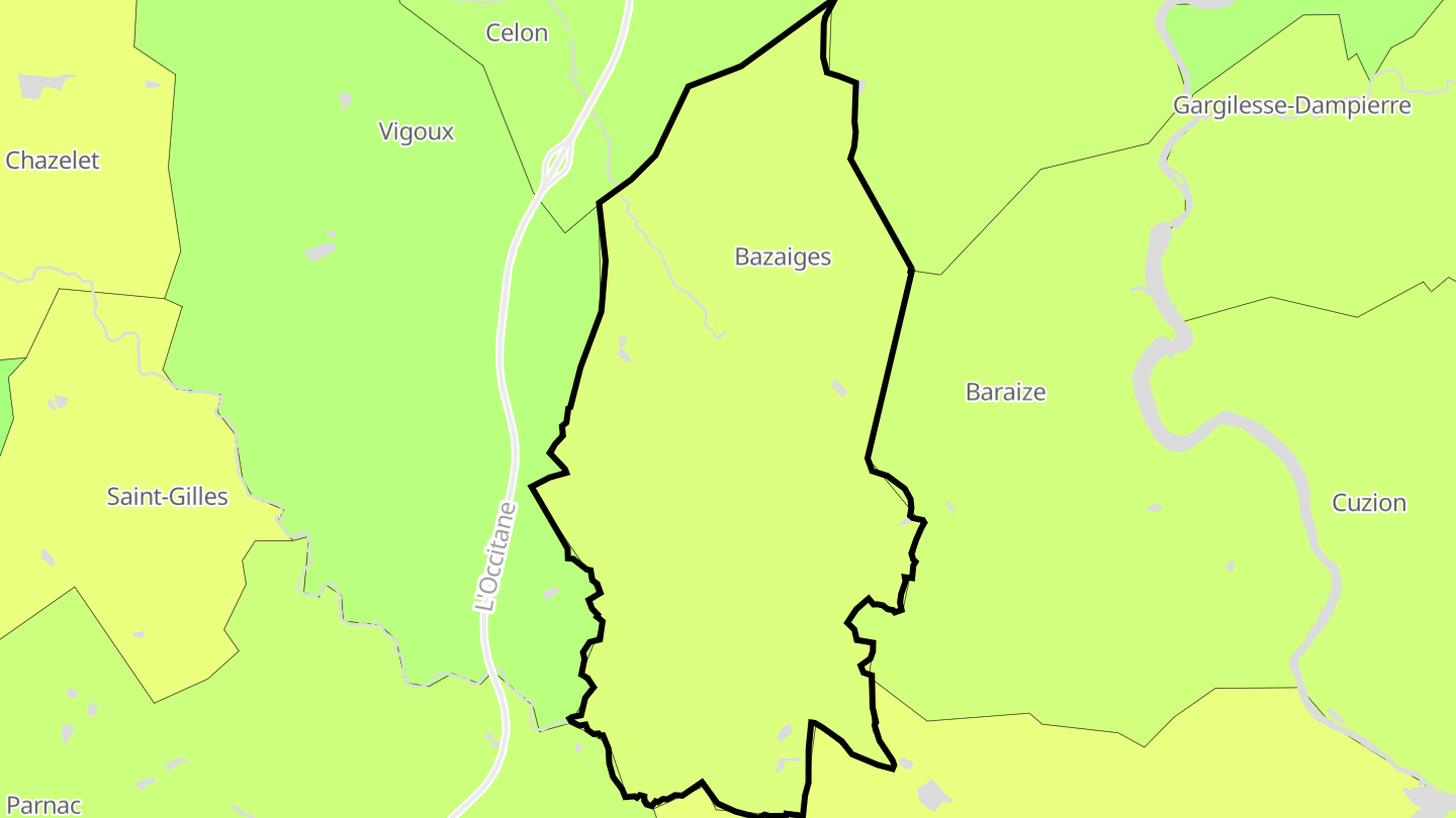 Carte des prix de l'immobilier Bazaiges