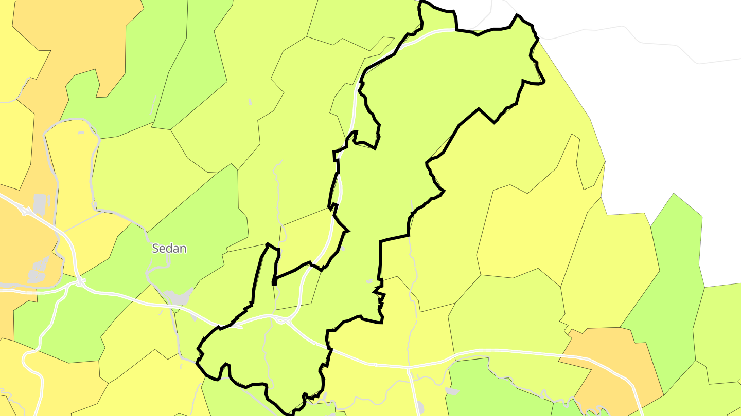 Carte des prix de l'immobilier Bazeilles