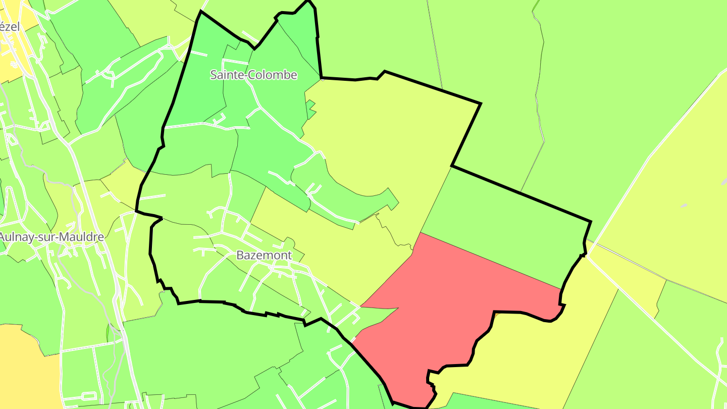 Carte des prix de l'immobilier Bazemont