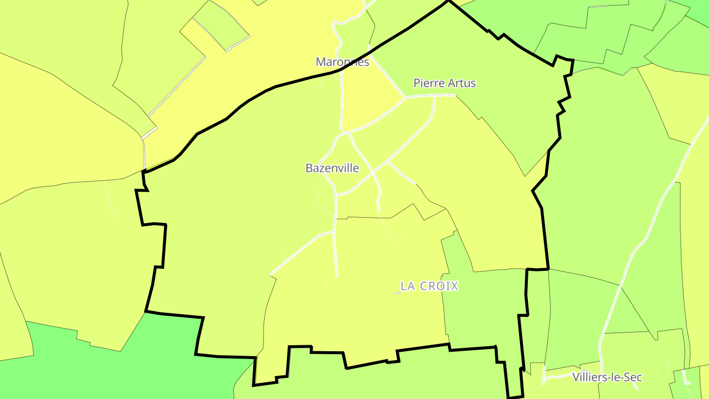 Carte des prix de l'immobilier Bazenville