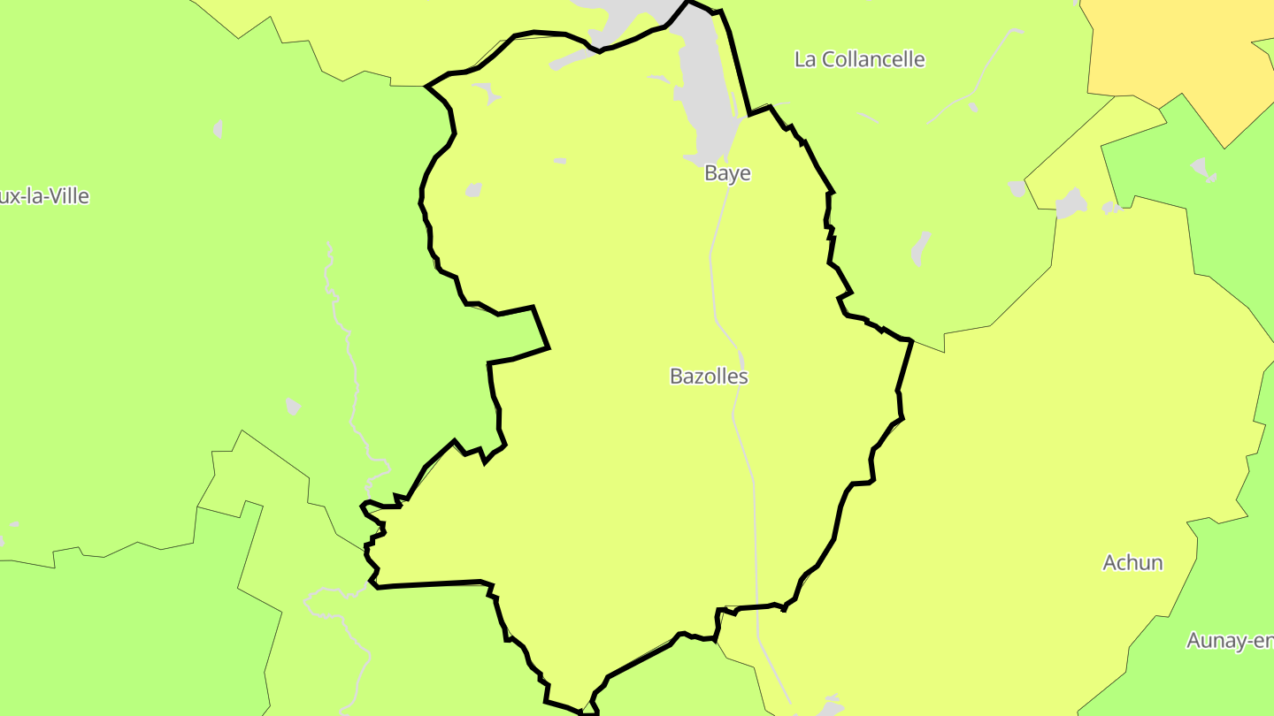 Carte des prix de l'immobilier Bazolles