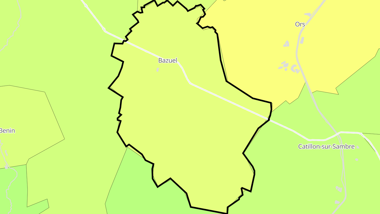 Carte des prix de l'immobilier Bazuel