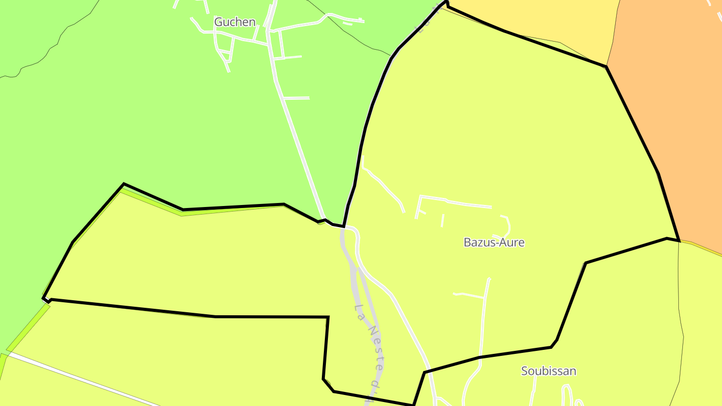 Carte des prix de l'immobilier Bazus-Aure
