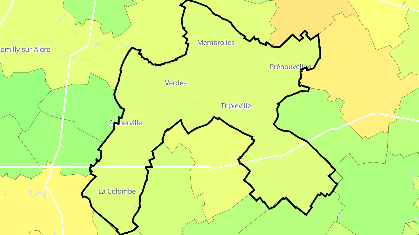 Carte des prix de l'immobilier Beauce la Romaine