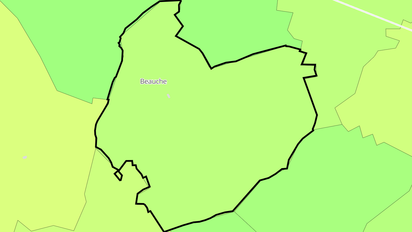 Carte des prix de l'immobilier Beauche