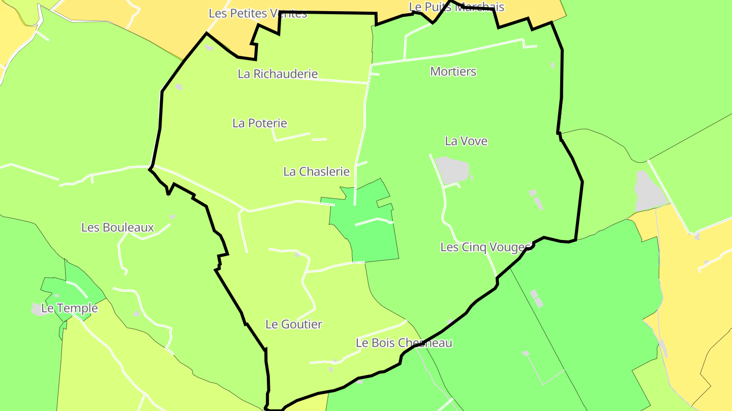 Carte des prix de l'immobilier Beauchêne