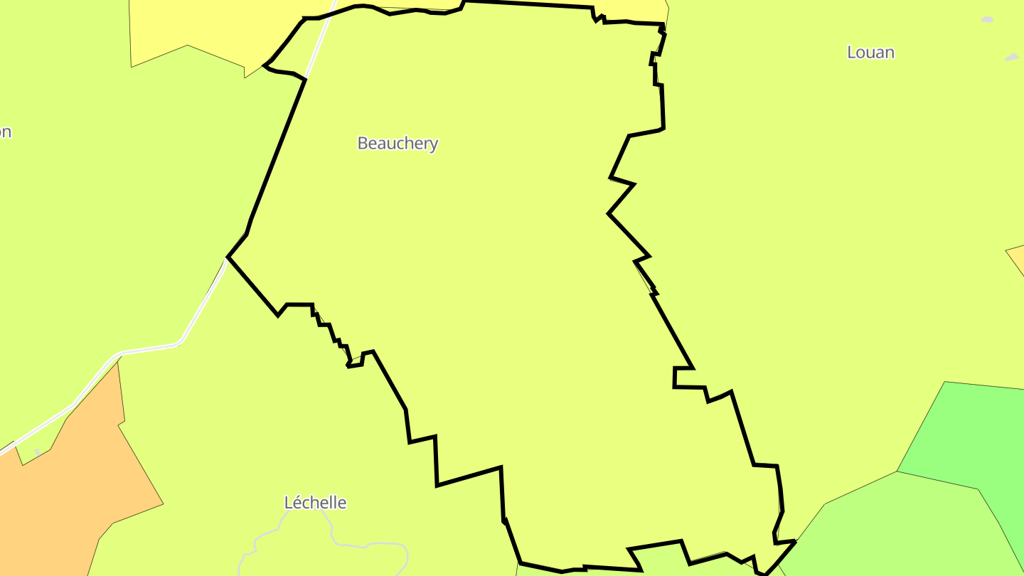 Carte des prix de l'immobilier Beauchery-Saint-Martin
