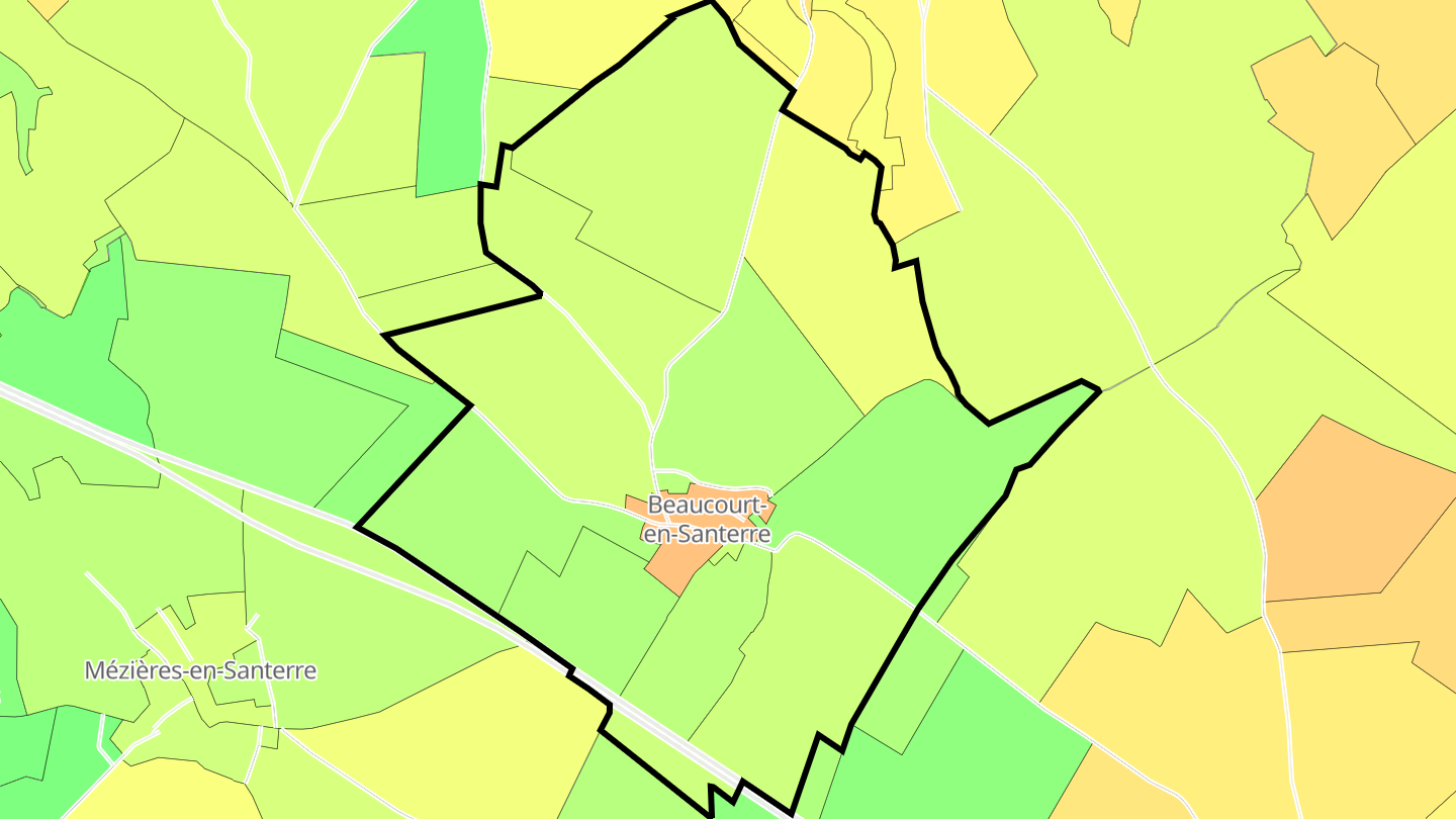 Carte des prix de l'immobilier Beaucourt-en-Santerre