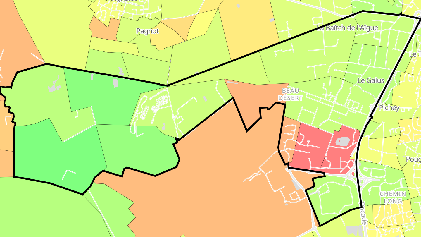 Carte des prix de l'immobilier Beaudésert