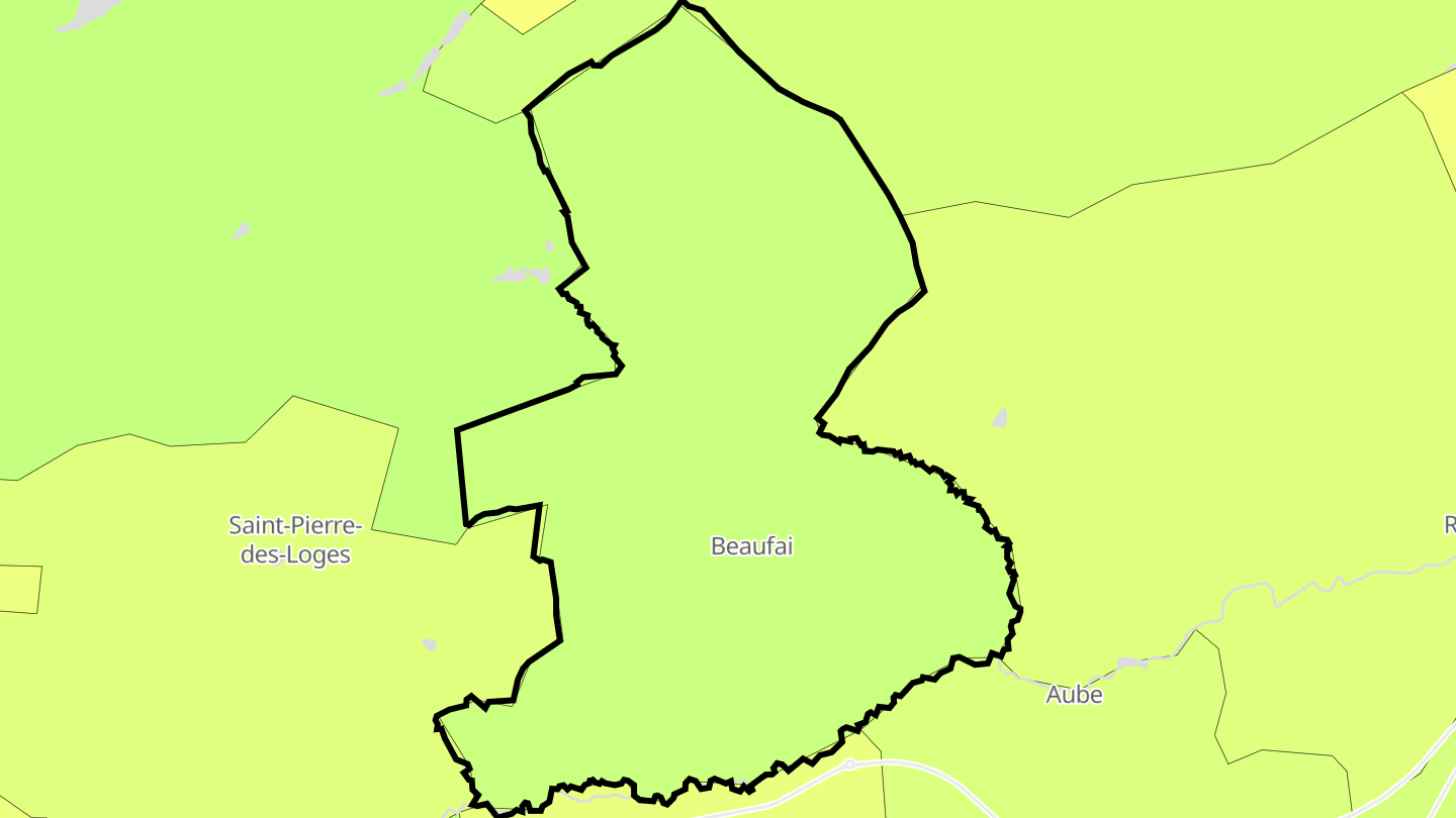 Carte des prix de l'immobilier Beaufai