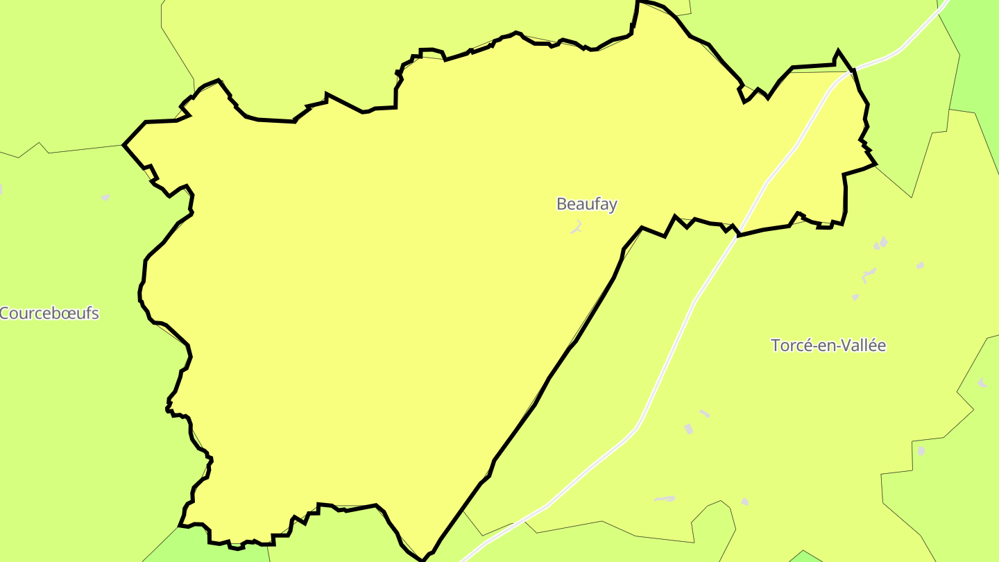 Carte des prix de l'immobilier Beaufay