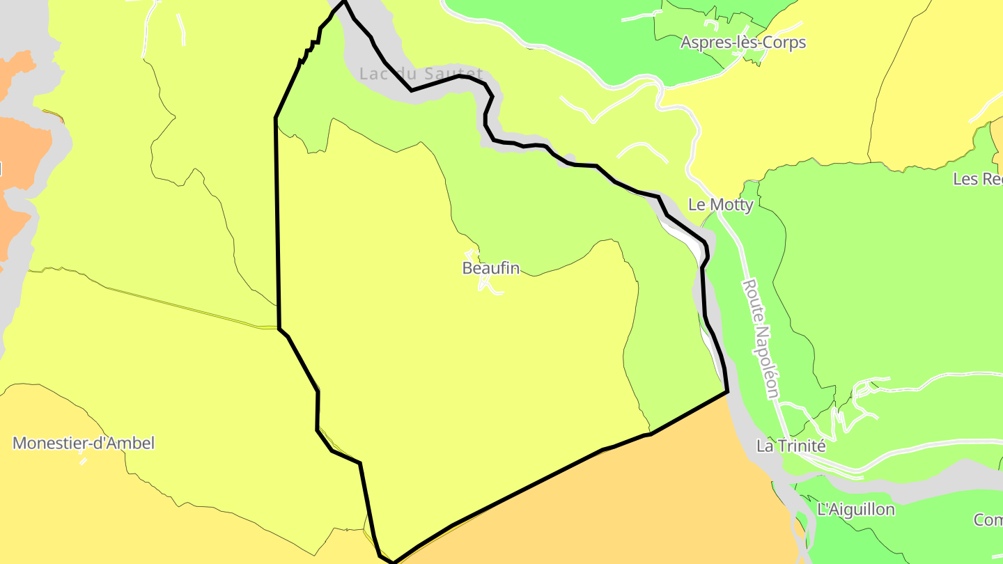 Carte des prix de l'immobilier Beaufin