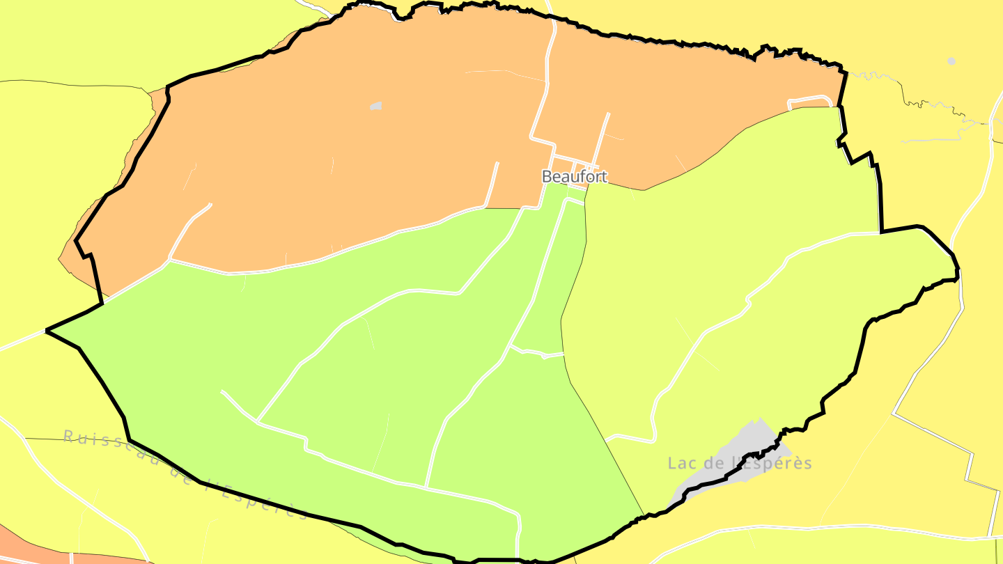 Carte des prix de l'immobilier Beaufort