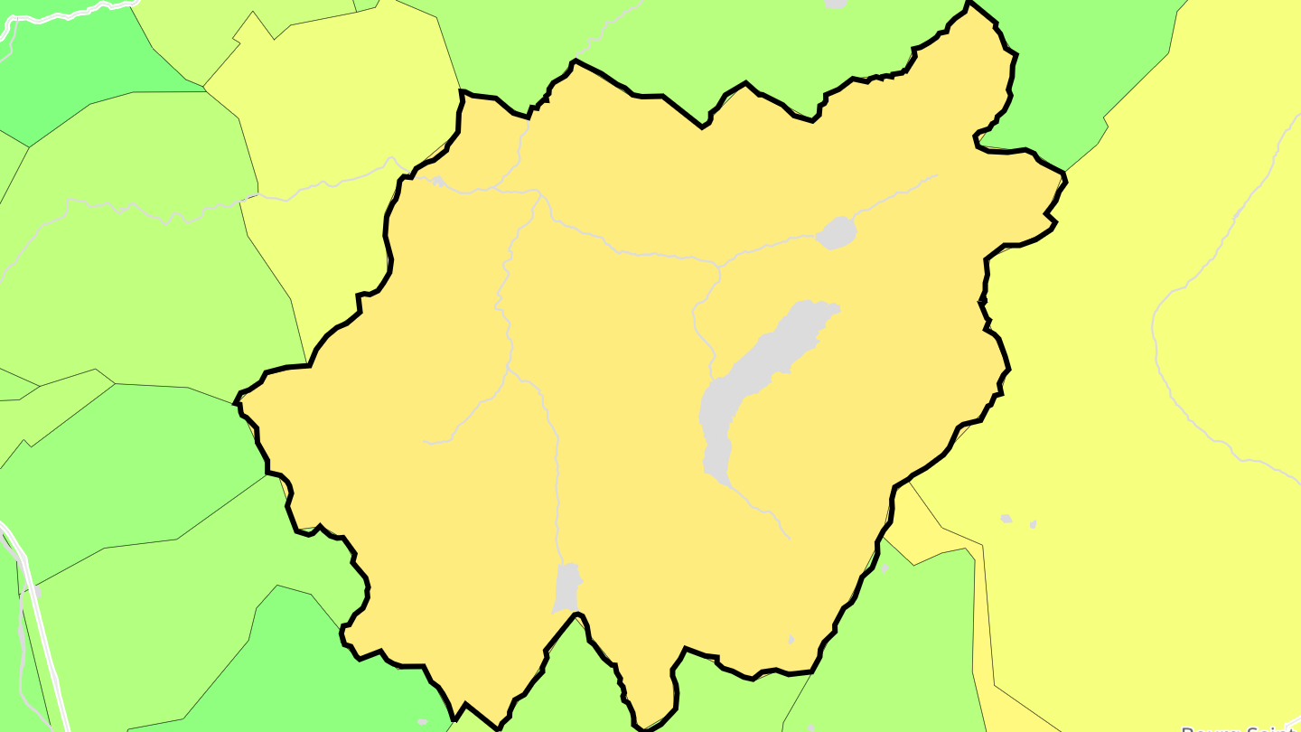 Carte des prix de l'immobilier Beaufort