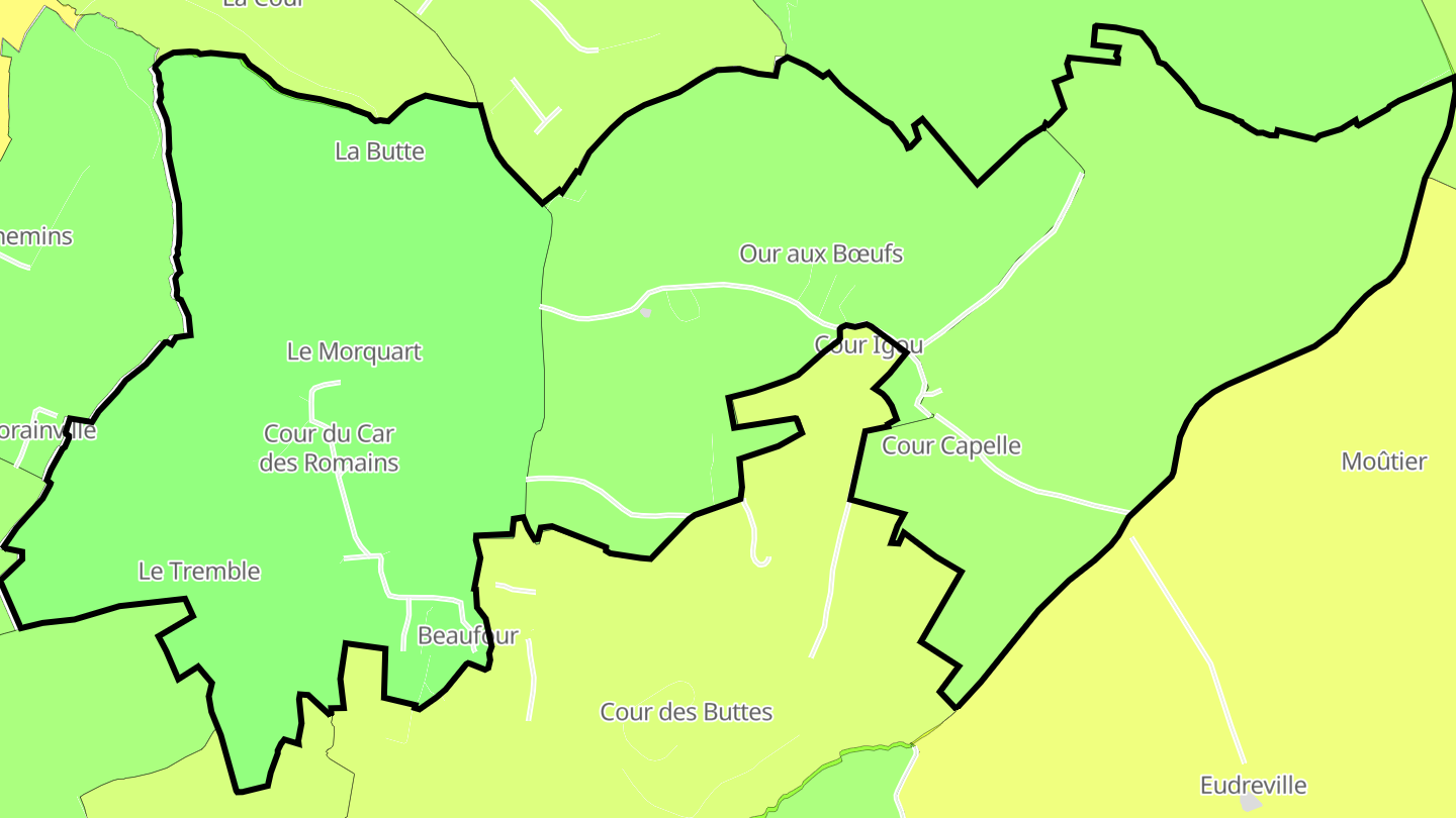 Carte des prix de l'immobilier Beaufour