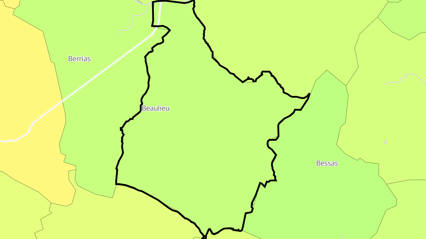 Carte des prix de l'immobilier Beaulieu