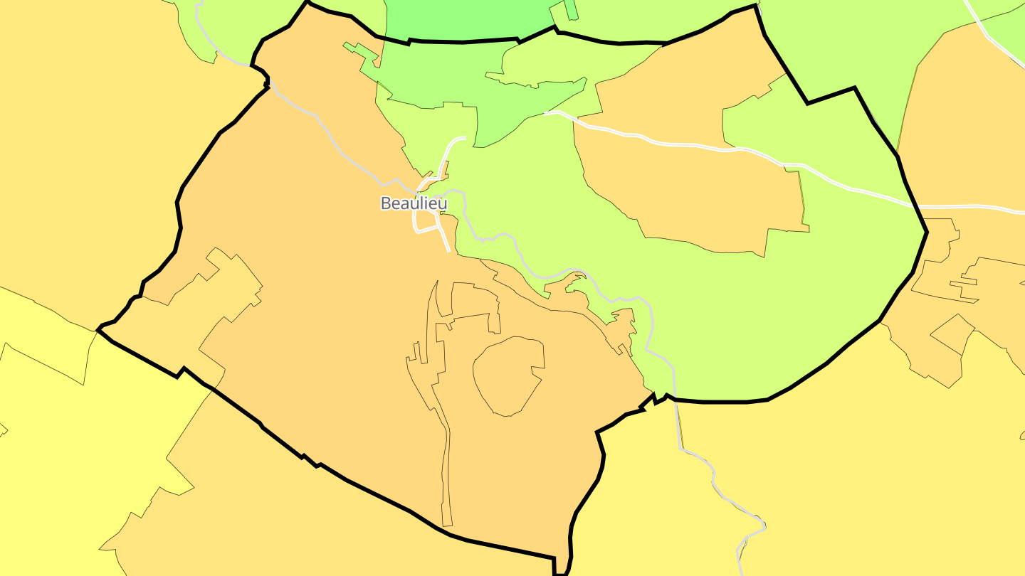 Carte des prix de l'immobilier Beaulieu