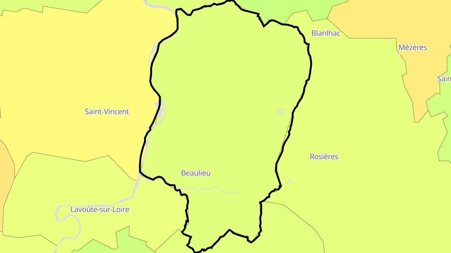 Carte des prix de l'immobilier Beaulieu