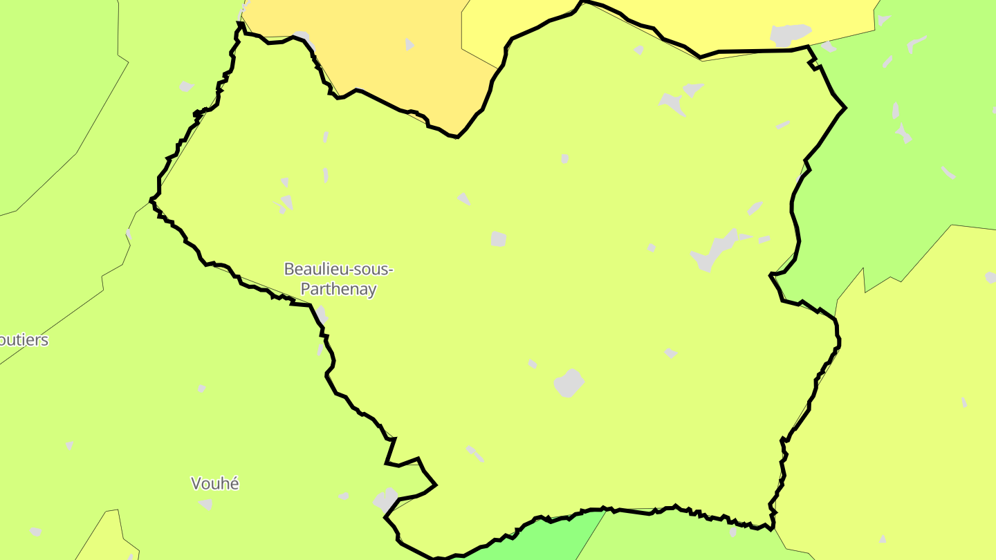 Carte des prix de l'immobilier Beaulieu-sous-Parthenay