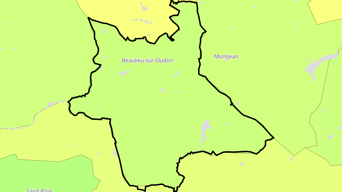 Carte des prix de l'immobilier Beaulieu-sur-Oudon
