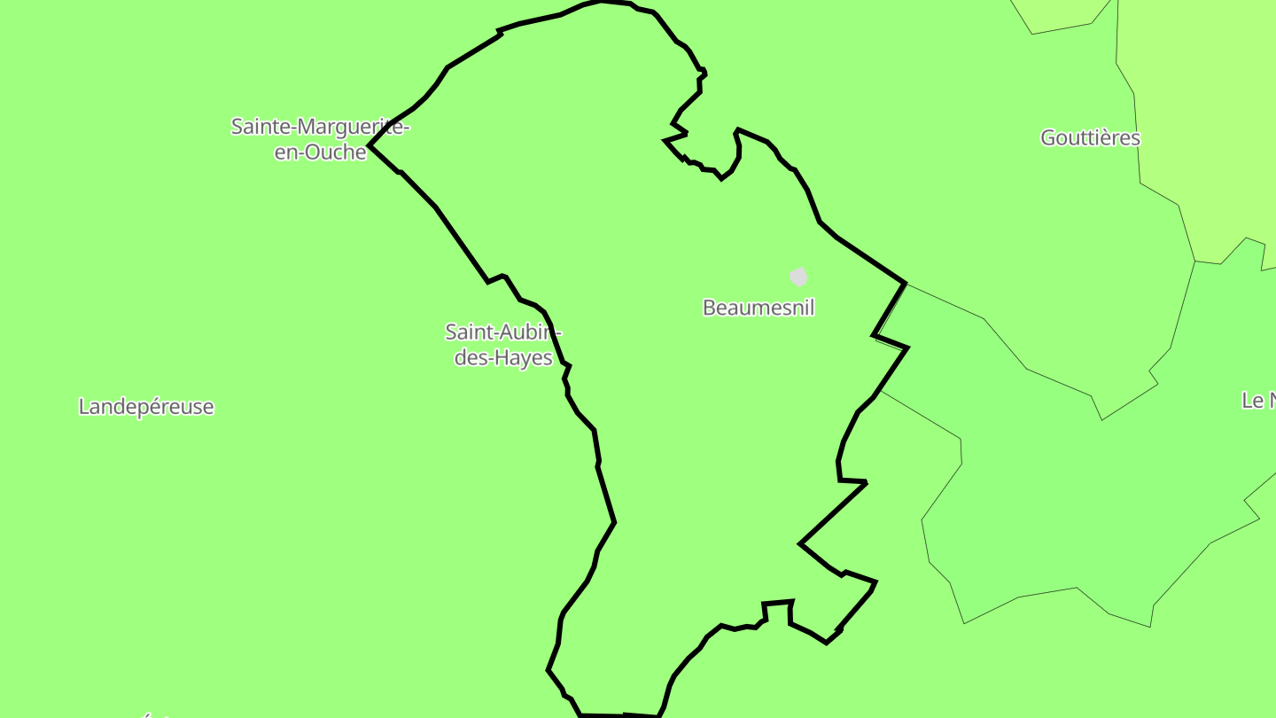 Carte des prix de l'immobilier Beaumesnil