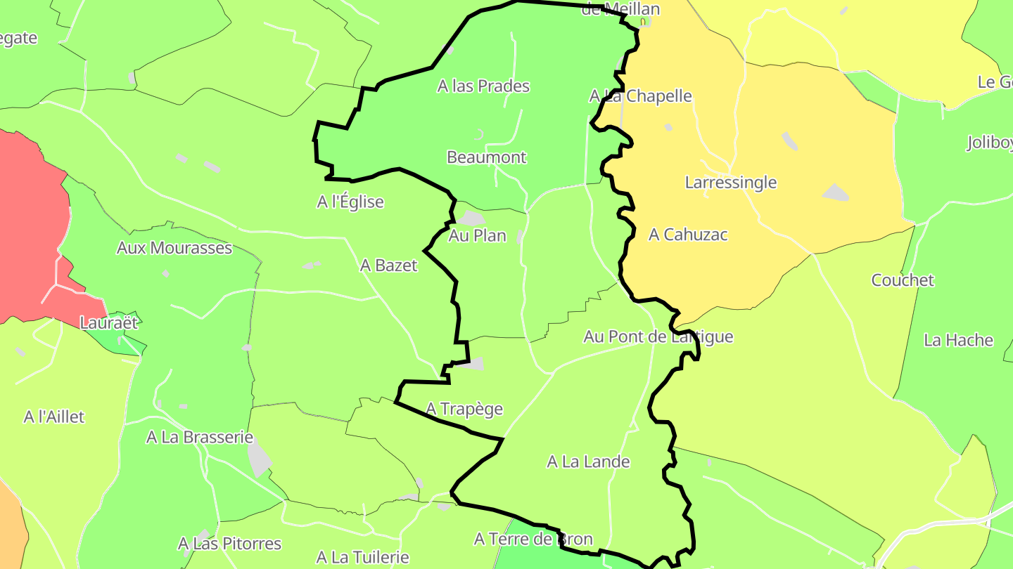Carte des prix de l'immobilier Beaumont