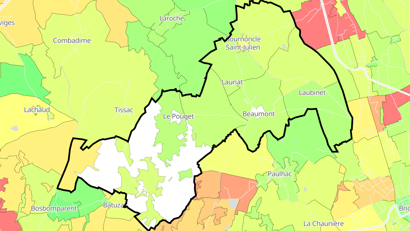 Carte des prix de l'immobilier Beaumont