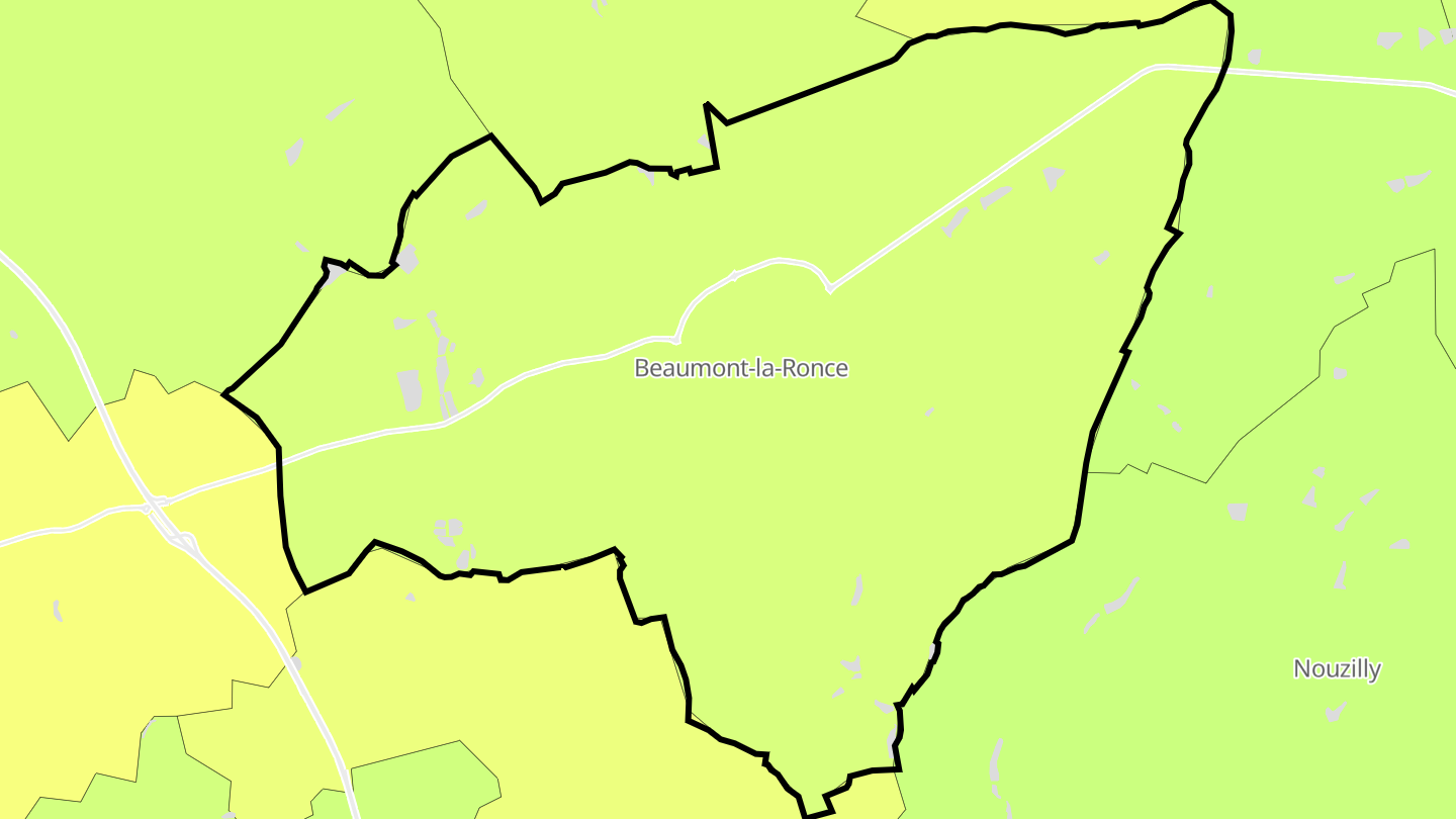 Carte des prix de l'immobilier Beaumont-la-Ronce