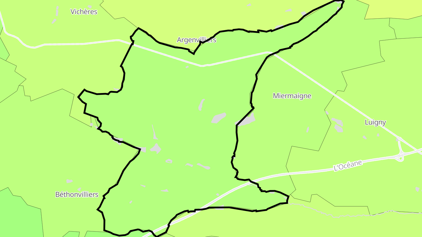 Carte des prix de l'immobilier Beaumont-les-Autels