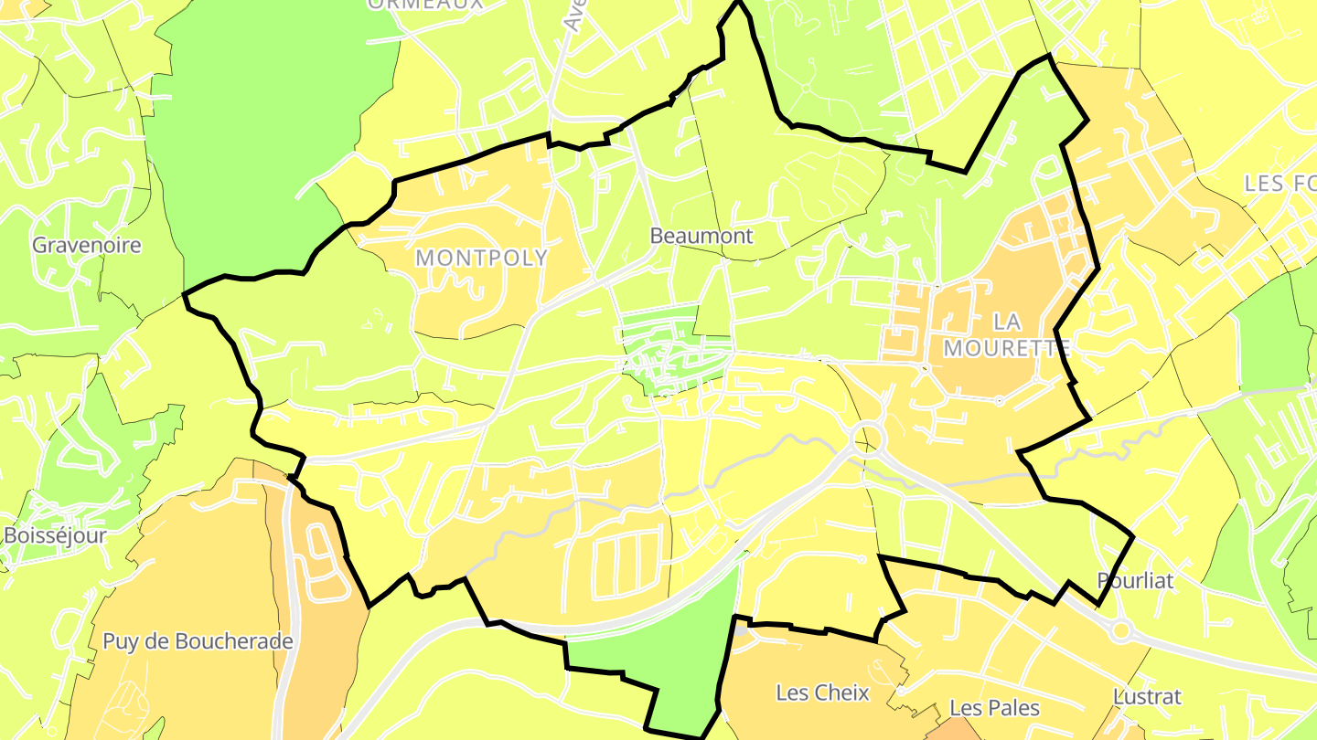 Carte des prix de l'immobilier Beaumont