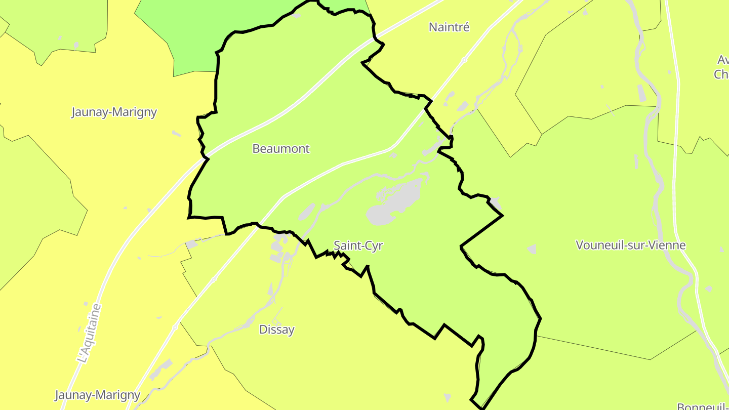 Carte des prix de l'immobilier Beaumont Saint-Cyr