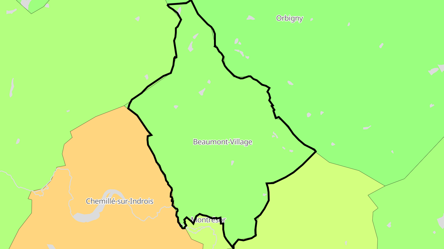 Carte des prix de l'immobilier Beaumont-Village